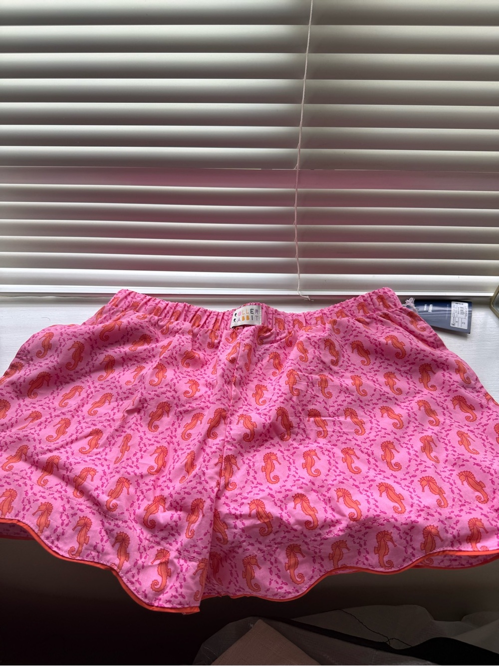 Roller Rabbit Pink and Orange Seahorse Pajama Shorts
